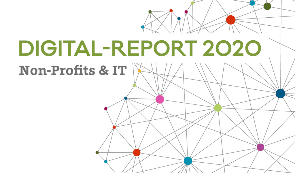 Neuronales Netz, darüber steht: Digital Report 2020, Non Profits und IT